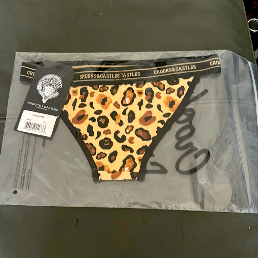 Bnwt leopard print thong by Crooks and Castles